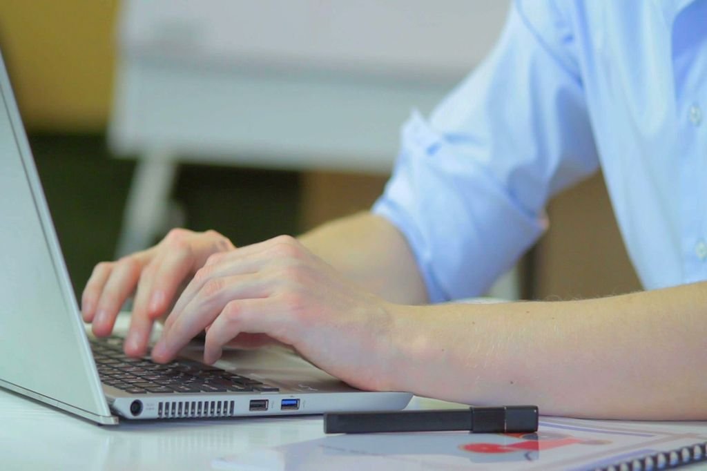 Hands on a keyboard